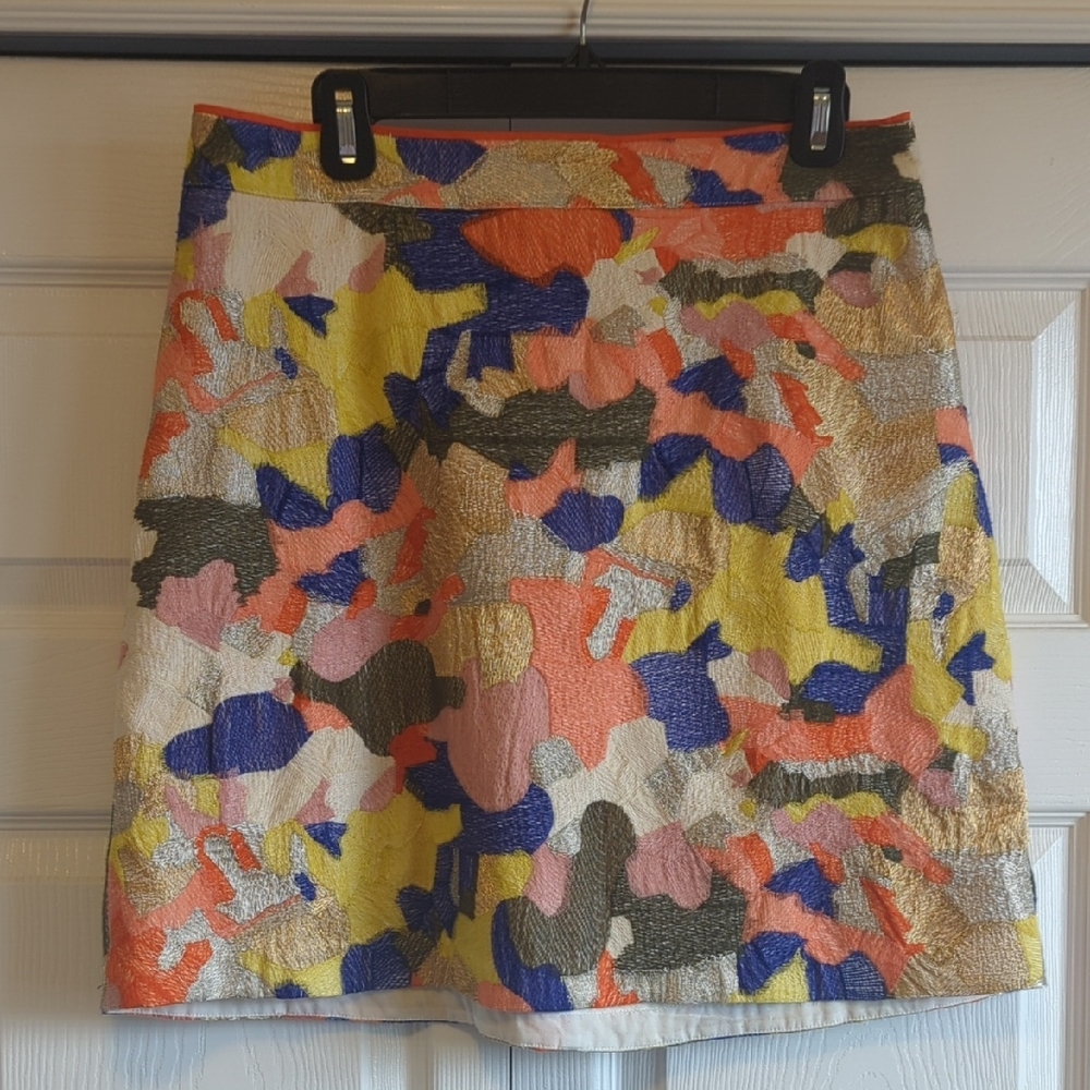 Maeve Colorful Abstract Mini Skirt